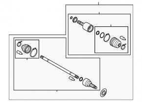 Drive axle rear left Subaru Outback 15-19
