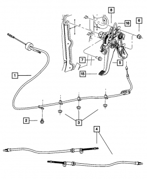 Dodge Challenger 09- Parking Brake Lever