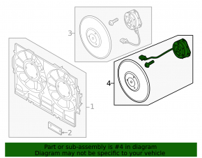 Left cooling fan for Audi A8 10-18, 11 blades