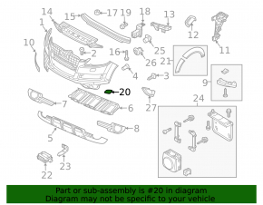 Right headlight washer cap for Audi Q7 10-15