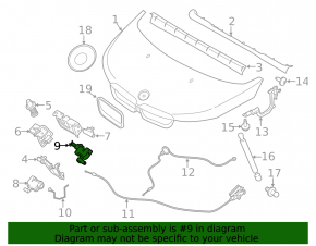 BMW i3 14-20 hood lock motor actuator