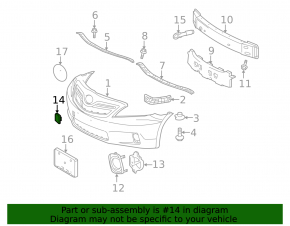Front plug for hook Toyota Camry v40 10-11