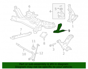 Front subframe burdock left Lexus NX200t NX300 15-21