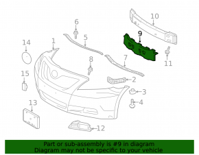 Front bumper absorber Toyota Camry v40 07-09 broken guide