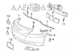 Front bumper absorber for Toyota Camry 07-09 with hook