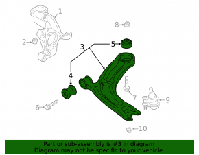 Lower control arm front left VW Jetta 19-