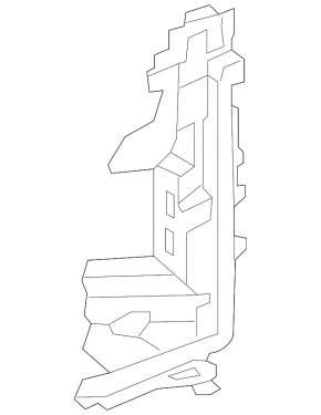 Right radiator deflector Acura ILX 13-15 prerest