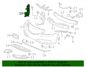 Right radiator deflector Acura ILX 13-15 prerest