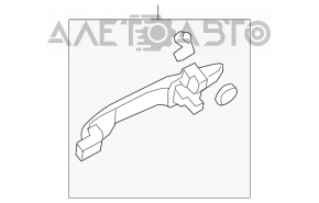 Honda Civic 4D 06-09 Outer Front Left Door Handle