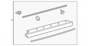 Door trim lower front right Lexus UX200 UX250h 19- with seals