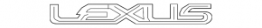 The emblem with the inscription "Lexus" on the tailgate of the Lexus UX200 UX250h 19-22