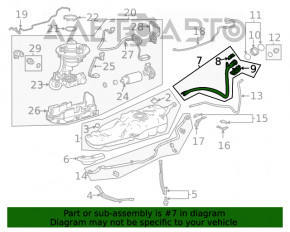 Fuel filler neck Toyota Highlander 20- 2.4t, 3.5