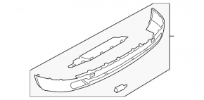 Rear bumper lip Audi Q5 80A 18-20 for towbar, S-Line