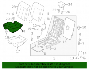 Rear seats, 2nd row, right, Audi Q3 83A 19-25, brown leather