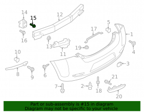 Rear bumper reinforcement fang left Nissan Leaf 18-