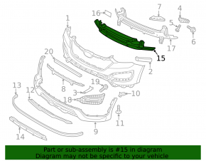 Front Bumper Absorber for Hyundai Santa FE Sport 2013-2016 Pre-Rested USA