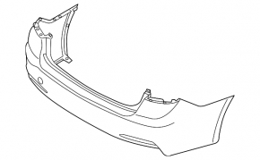 Bare rear bumper Genesis G80 17-20 for parking sensors