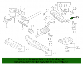 Left muffler tip for Audi A3 8V 15-20 chrome