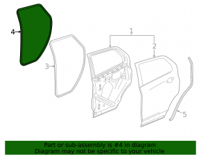 Door Seal Rear Left Buick Encore 13-19