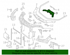 Lower radiator bracket Mercedes GLS-class X166 13-19