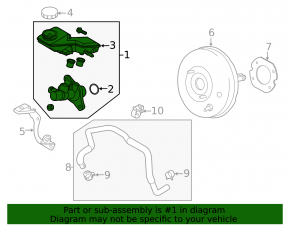 Master brake cylinder with reservoir Mazda 3 19- with cover, for automatic transmission, Japan built