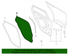 Door Seal Rear Left Ford Bronco Sport 21-25