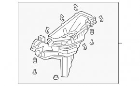 Air filter housing Honda Insight 19-22 complete