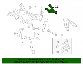 Upper rear right control arm for Subaru Forester 2013