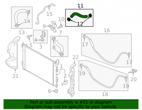 Cooling pipe lower Kia Soul 14-19 1.6
