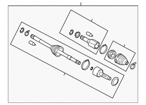 Drive axle shaft front left Subaru Outback 10-14 2.5 3.6
