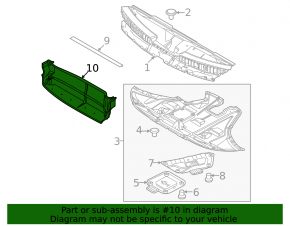 Lower radiator deflector for Kia Sportage 23-26 HEV
