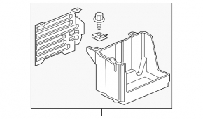 Battery tray Honda Civic X FC 16-21 without reflector