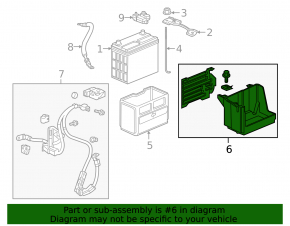 Battery tray Honda Civic X FC 16-21 without reflector