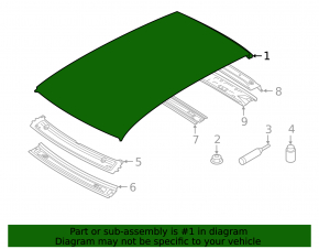 Metal roof for Audi E-Tron 19-23 with panoramic windows, Quattro, on the body