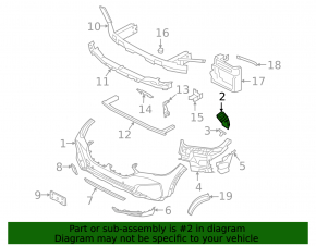 Front bumper mount, right upper fender, BMW X6 G06 2020-25 Without m type, upper, 2024-25