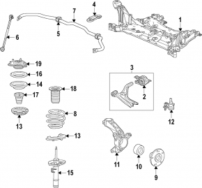 Front right spring Honda Civic XI FE/FL 22-