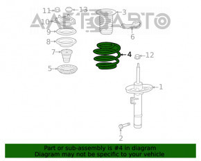 Front right spring Honda Civic XI FE/FL 22-