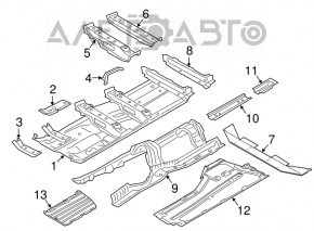 Right underbody protection BMW 5 G30 17-23