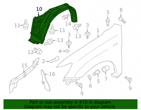 Front left fender liner Mitsubishi Outlander Sport ASX 10-