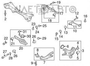 Upper rear left control arm for Kia Optima 11-15