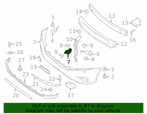 Front Bumper Bracket Central Nissan Pathfinder 13-20