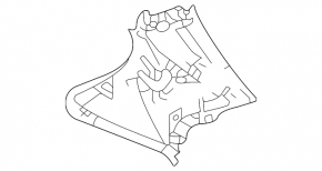 Left rear pillar trim behind the window, Toyota Sienna 21-26, gray, scratches