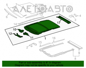 Panoramic glass Lexus RX350 RX450h 16-17