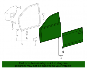 Toyota Camry v40 front left door bare