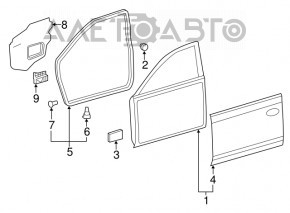Toyota Camry v40 front left door bare