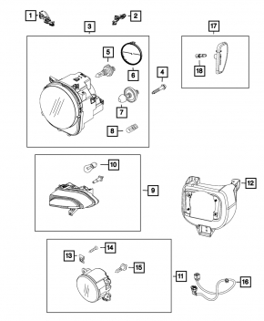 Jeep Renegade 19-23 halogen front left headlight