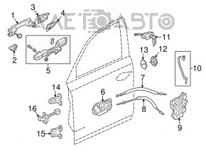 Front Left Door Lock Acura MDX 14-20