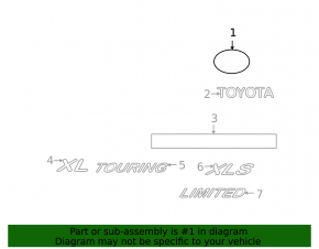 05-10 Toyota Avalon trunk lid emblem