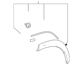Rear left wing arch trim Lexus NX200t NX300 NX300h 15-21 rear