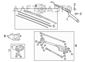 Wiper arm right Acura ILX 13-22
